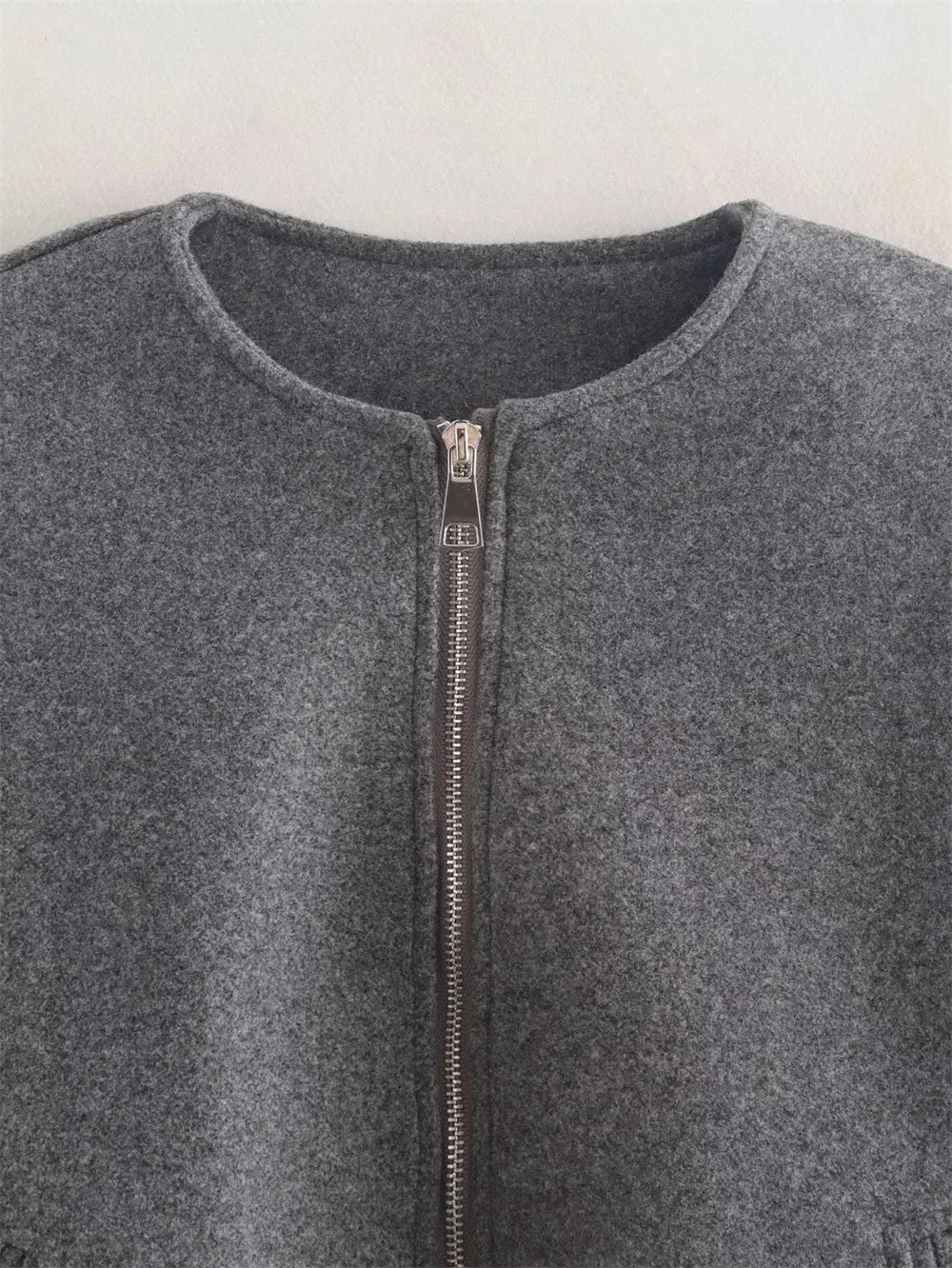 Women’s Retro Bomber Jacket – Soft Zipper Coat (Autumn/Winter)